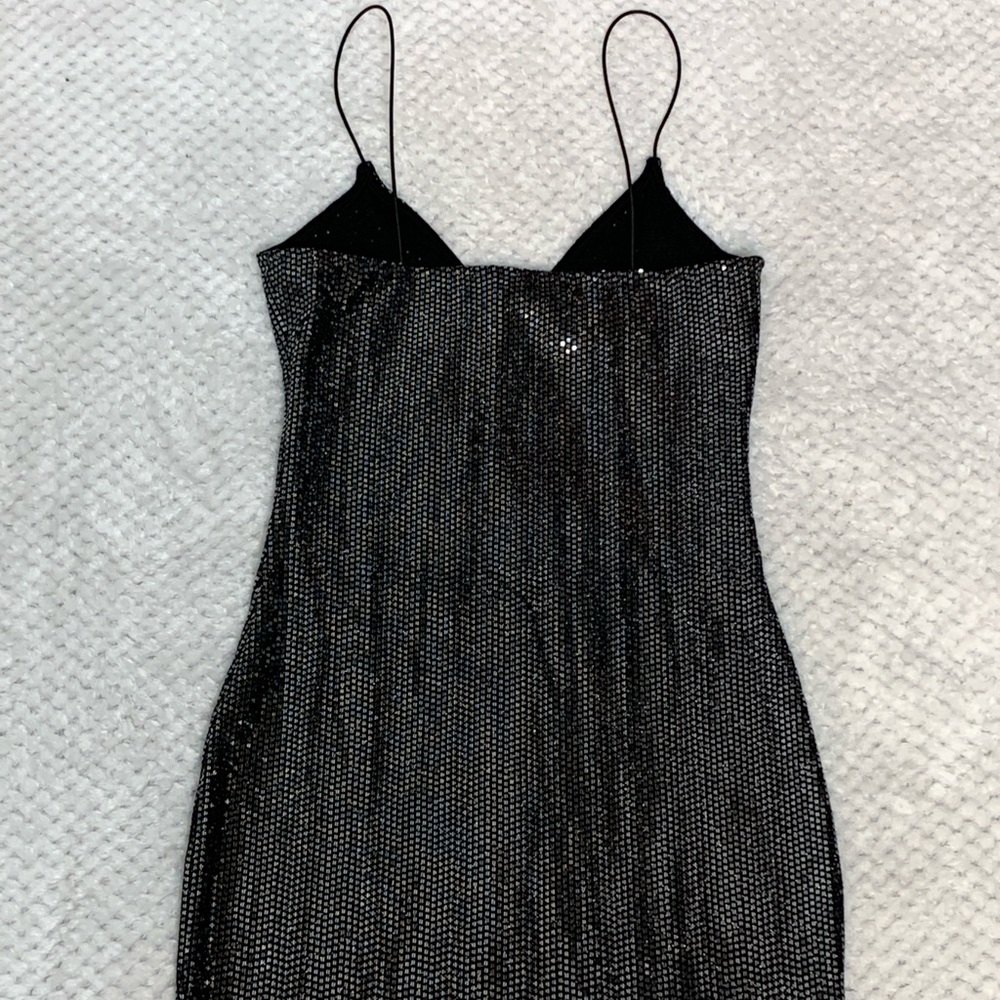 Black sequins mini dress